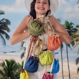 Hie Candy Pink Textured Medium Sling Handbag image 2