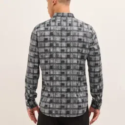 The Bear House Black Cotton Printed Regular Fit Shirt image 2