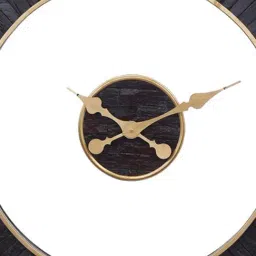 CHRONIKLE Cola Wood Elegance Round Dial Analog Roman Numbers Iron Wall Hanging Clock image 2