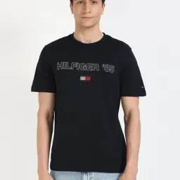 Tommy Hilfiger Desert Sky Cotton Regular Fit Logo Printed T-Shirt-picture-28