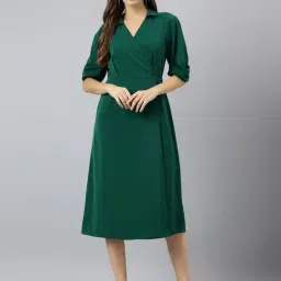 Latin Quarters Green Wrap Dress-image-37