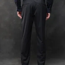 Rare Rabbit Black Regular Fit Solid Trousers image 2