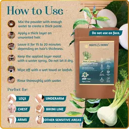 ROOTS & HERBS Neem & Fennel Depilatory Mask - 200g image 3