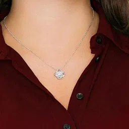 Rakva Women White Necklace and Chains image 4