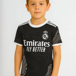 dostitch Boys Real Madrid Cristiano Ronaldo 7 Printed Jersey T-shirt-picture-11