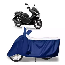 Auto Pearl Bike Cover for Honda PCX 125 (White & Blue)-picture-44