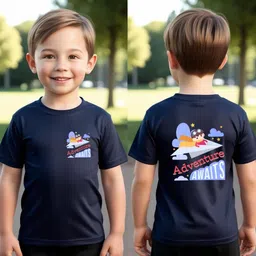 Piku Store Boys Printed Applique T-shirt-picture-37