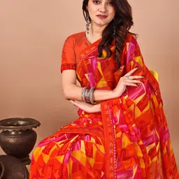 DIVASTRI Poly Georgette Designer Saree image 2