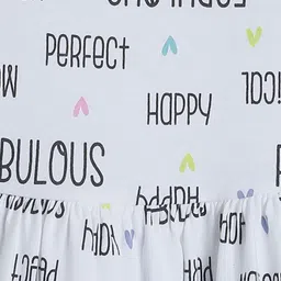 MINI KLUB Girls Typographic Print Sleeveless Cotton Fit & Flare Dress image 3