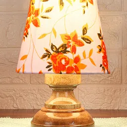 Devansh Multicolor cotton  Natural Wood Table Lamp-picture-37