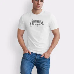Seekbuylove Men Typography Printed Bio Finish T-shirt image 4