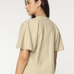 Marks & Spencer Flared Sleeve Linen Styled Back Top image 5
