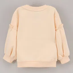 Little Kangaroos Full Sleeves Sweatshirt Foil & Glitter Print- Cream image 2