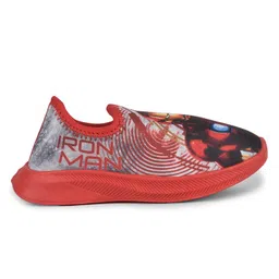 Toothless Marvel Avengers Featuring Iron Man Printed Slip On Lycra Shoes - Red image 3