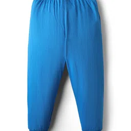 Babyhug Cotton Knit Full Length Lounge Pants With Sport Theme Text Print Pack of 3 - Red Blue & Yellow image 3