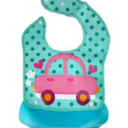 DOMENICO Waterproof Bib with Detachable Food Catcher (Colour & Prints May Vary) image 5