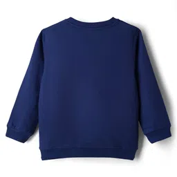 Babyhug Cotton Knit Full Sleeves Sweatshirts With Floral & Butterfly Graphics Pack of 2 - Navy Blue & White image 5