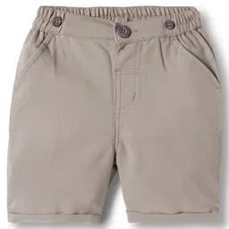 Babyhug Cotton Woven Half Sleeves Solid Color Shirt and Shorts Set With Suspender - Pink & Grey image 5