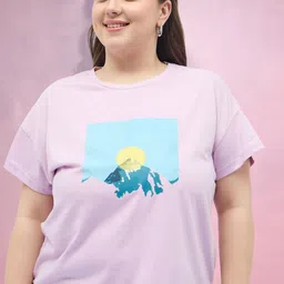 DressBerry Curve Women Plus Size Graphic Printed Round Neck Oversized T-shirt-picture-15