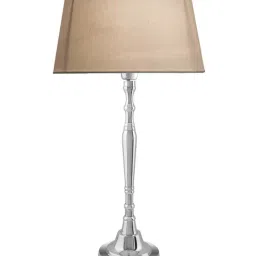 Homesake Silver Imperial Nickel Brushed Lamp with White Drum Shade (Bulb Included) - Set of 1 image 4