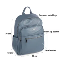 Mochi Blue Stylish Medium Backpack image 3