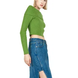 Cover Story Green Regular Fit Pullover image 3