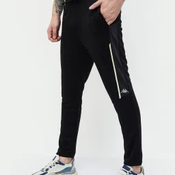 KAPPA Black Regular Fit Sports Trackpants image 3