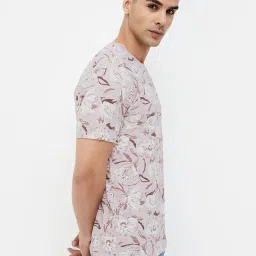 Code by Lifestyle Dusty Pink Regular Fit Printed Crew T-Shirt image 3