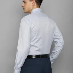 Luxure By Louis Philippe White Cotton Regular Fit Texture Shirt image 3