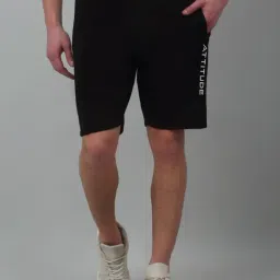 Cantabil Black Regular Fit Sports Shorts-image-91