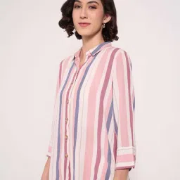 Honey by Pantaloons Multicolored Striped Shirt image 3