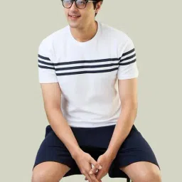 SleepZ by Raymond Blue Cotton Regular Fit Lounge Set image 4