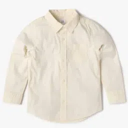 GAP Boys Off White Cotton Solid Shirt-picture-43