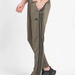 Adidas Green Regular Fit Striped Sports Trackpants image 3