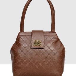 Esbeda Tan Textured Medium Handbag-picture-3