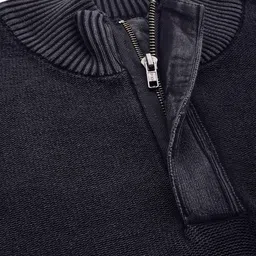 Roadster Men Solid Cotton Pullover image 2