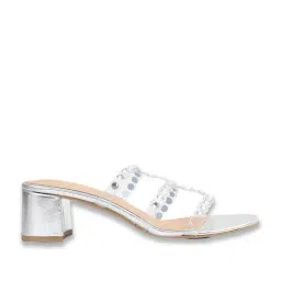 Melange by Lifestyle Women's Silver Casual Sandals image 2