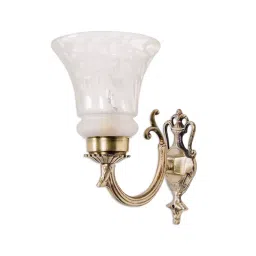 Fos Lighting Small Embossed Single U Arm Wall Light - Allu-U-EMBZGhanti-WL1 image 3