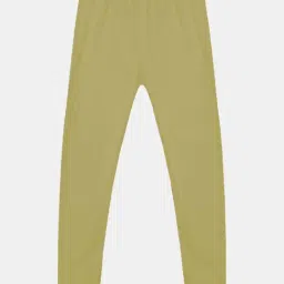 Kiddopanti Girls Green Solid Leggings-picture-14