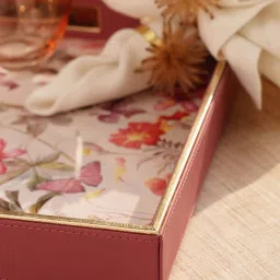 Pure Home and Living Pink Faux Leather Tray image 3