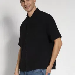 american eagle outfitters American Eagle Black Cotton Regular Fit Shirt image 3