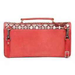 Art N Vintage Luminosa Red Leather Embellished Small Sling Handbag image 3