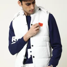 Rare Rabbit White Slim Fit Solid Jacket image 3