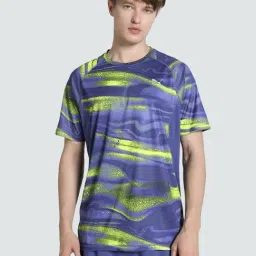 Puma Crystal Blue Regular Fit Printed Sports T-Shirt-image-34