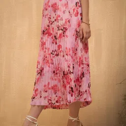 Rare Pink Floral Print Skirt image 3