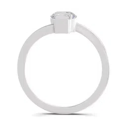 Sparkles 14K (585) White Gold Lab Grown Diamond 0.92 Ct Triastra Promise Ring image 2