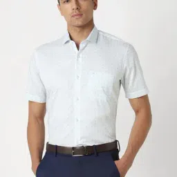 Peter England Blue Regular Fit Printed Shirt-picture-35