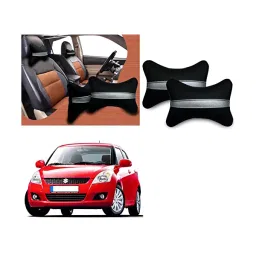 Auto Pearl Black Silver Strip Car Neck Cushion/Neck Pillow Compatible for Maruti Suzuki Swift Type 2-picture-20