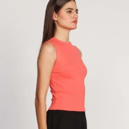 Zink London Coral Cotton Top image 3