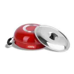 Sumeet Granite Finish NonStick Red Aluminium Round Shape Grill Pan 1.9L image 3